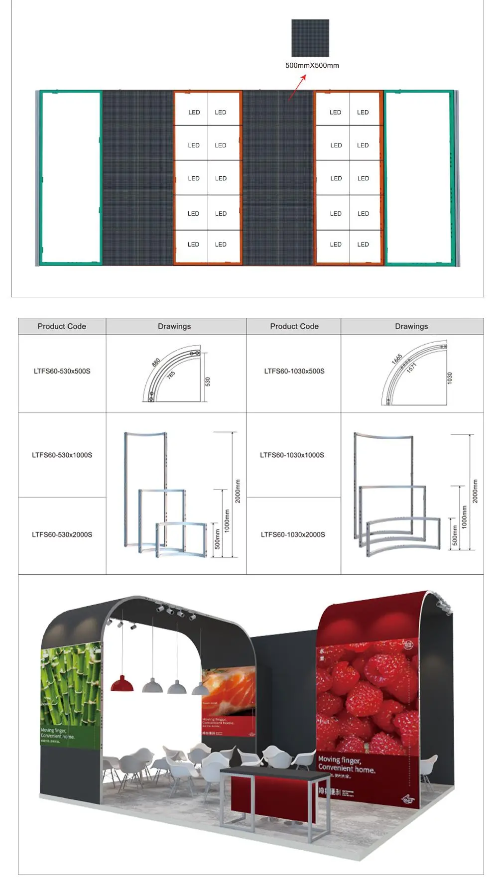 LTFS60-1000x2000 Fast System Fast Wall Frame 60mm