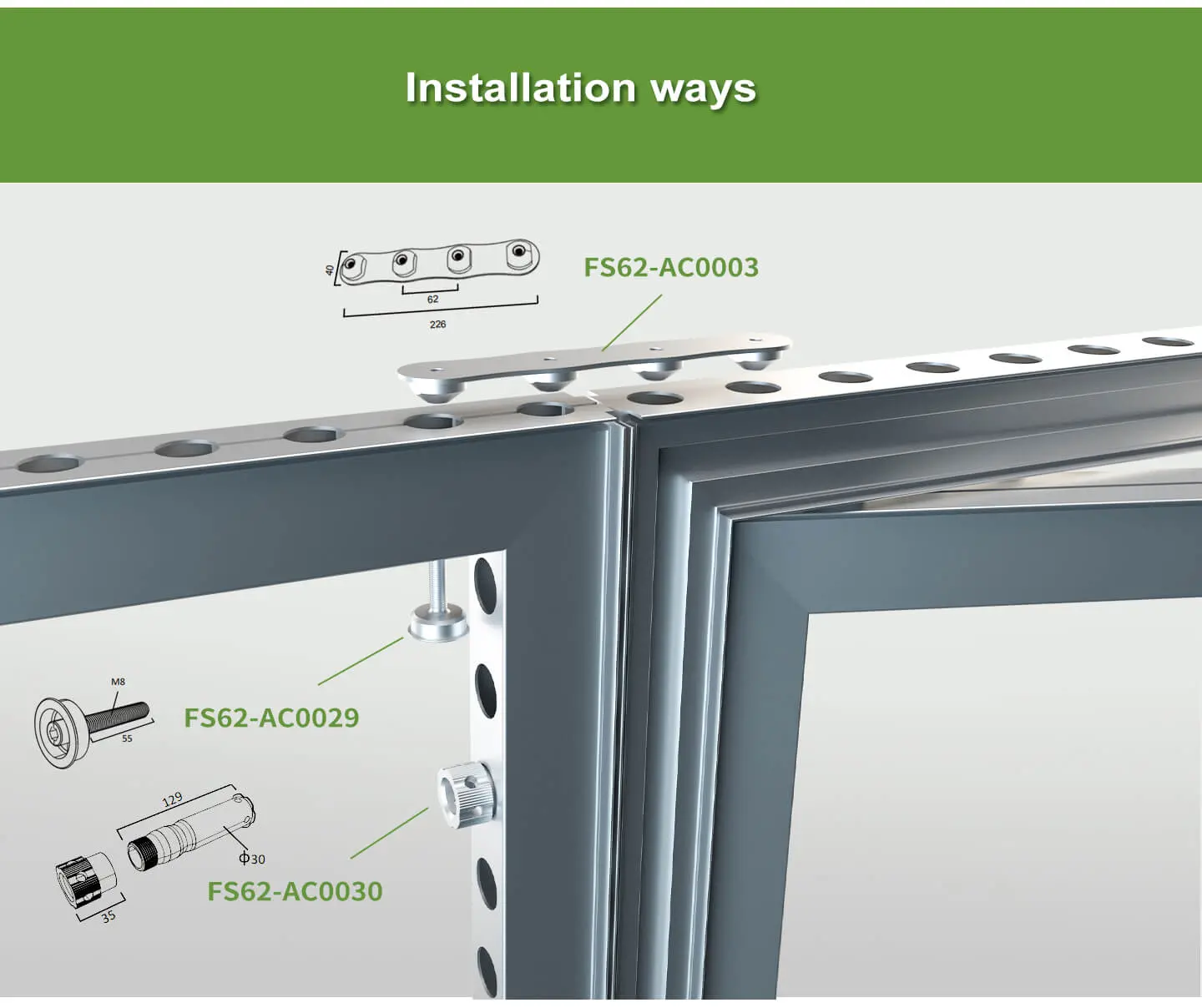 62mm Modular Double-Swing Door