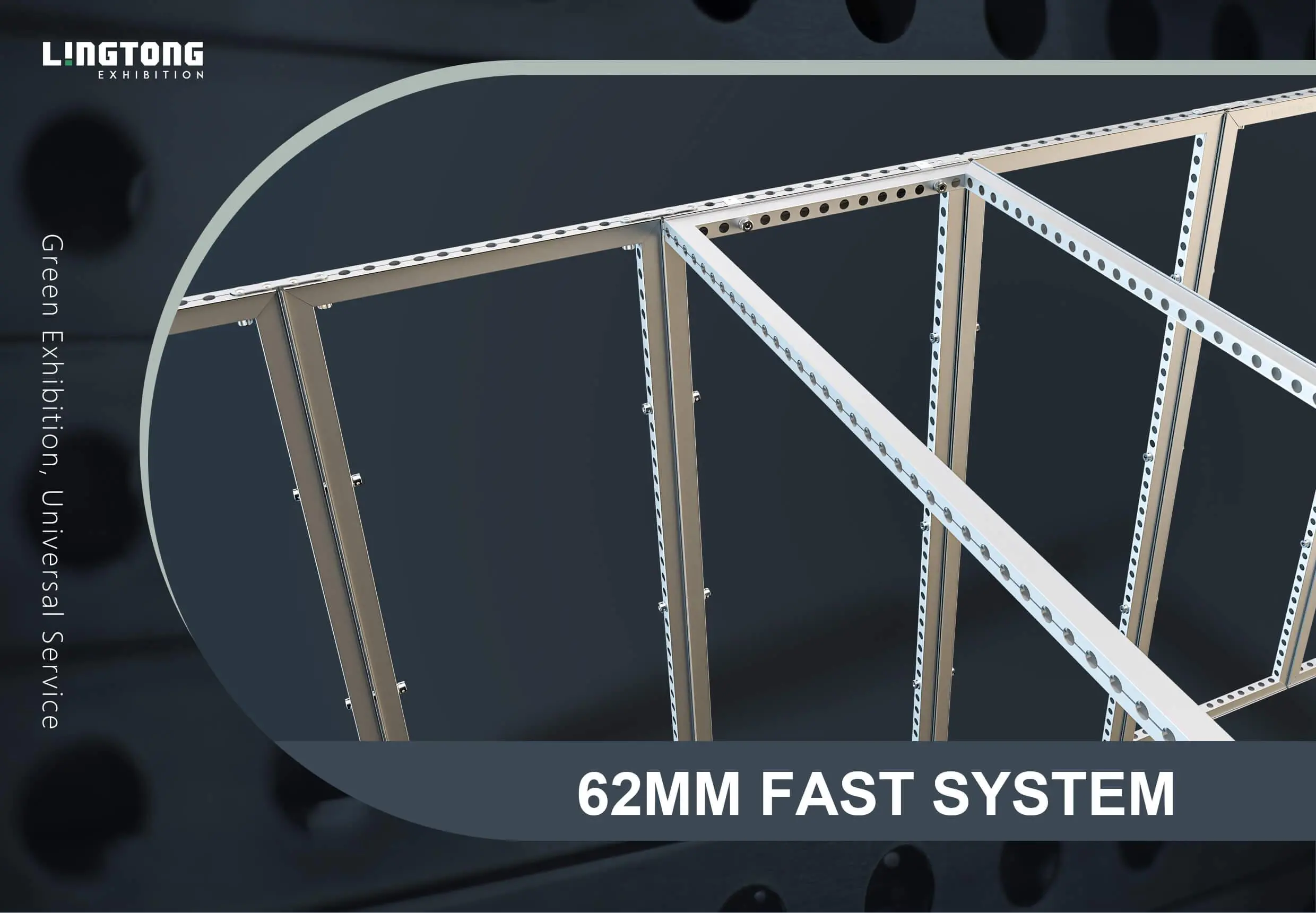 LTFS62-992X2418 Fast System 62mm welded rectangular frames with big holes