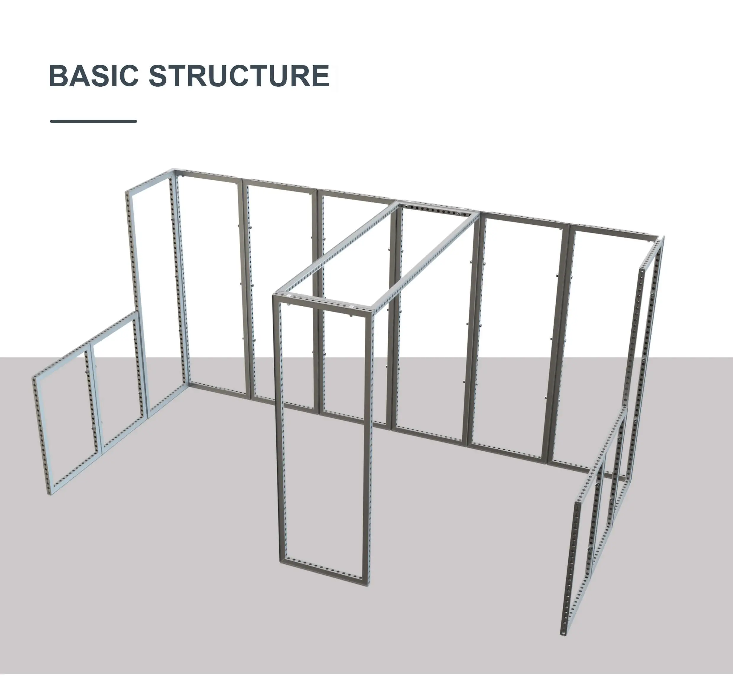 LTFS62-992X2418 Fast System 62mm welded rectangular frames with big holes