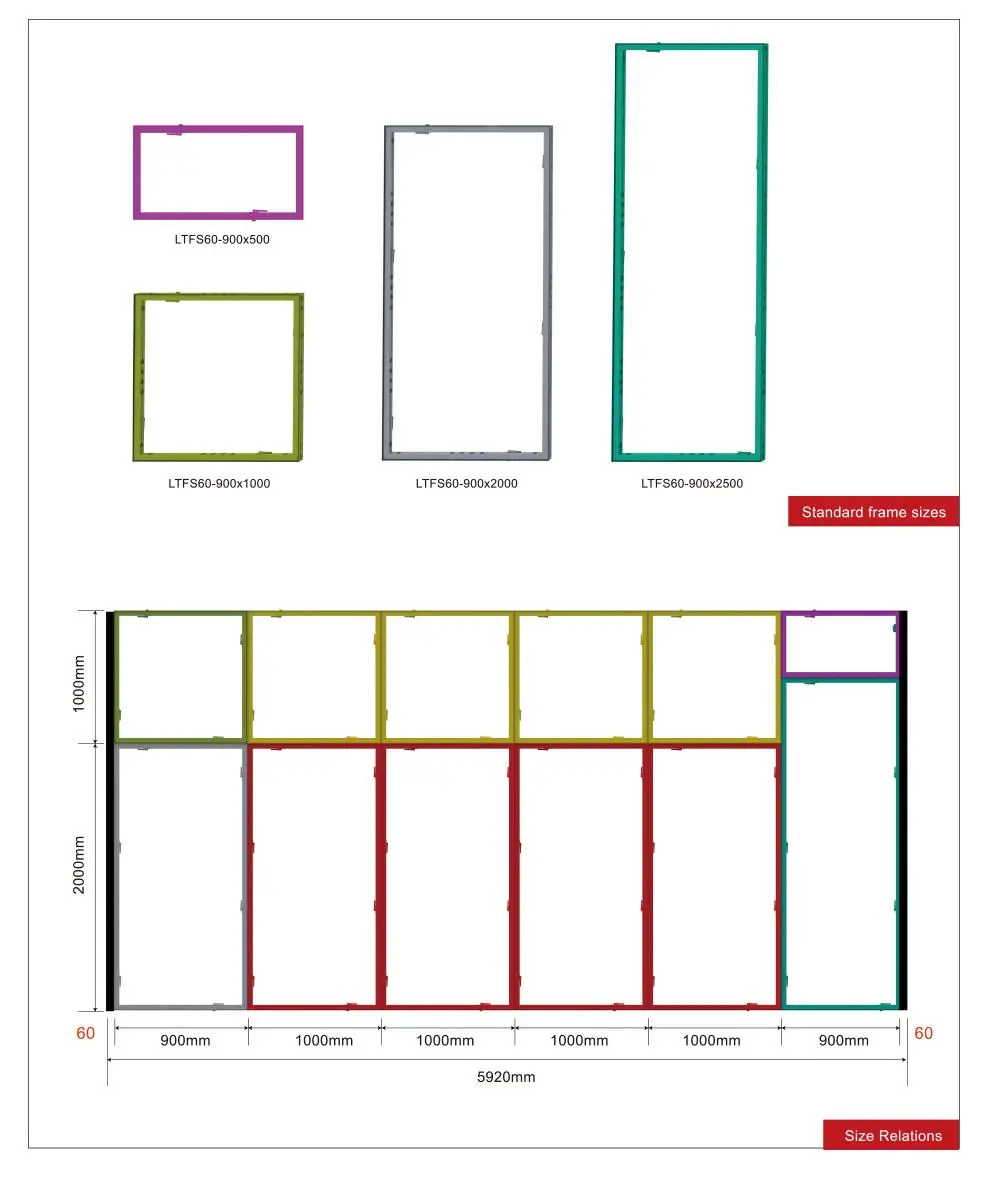 LTFS60-1000x2000 Fast System Fast Wall Frame 60mm