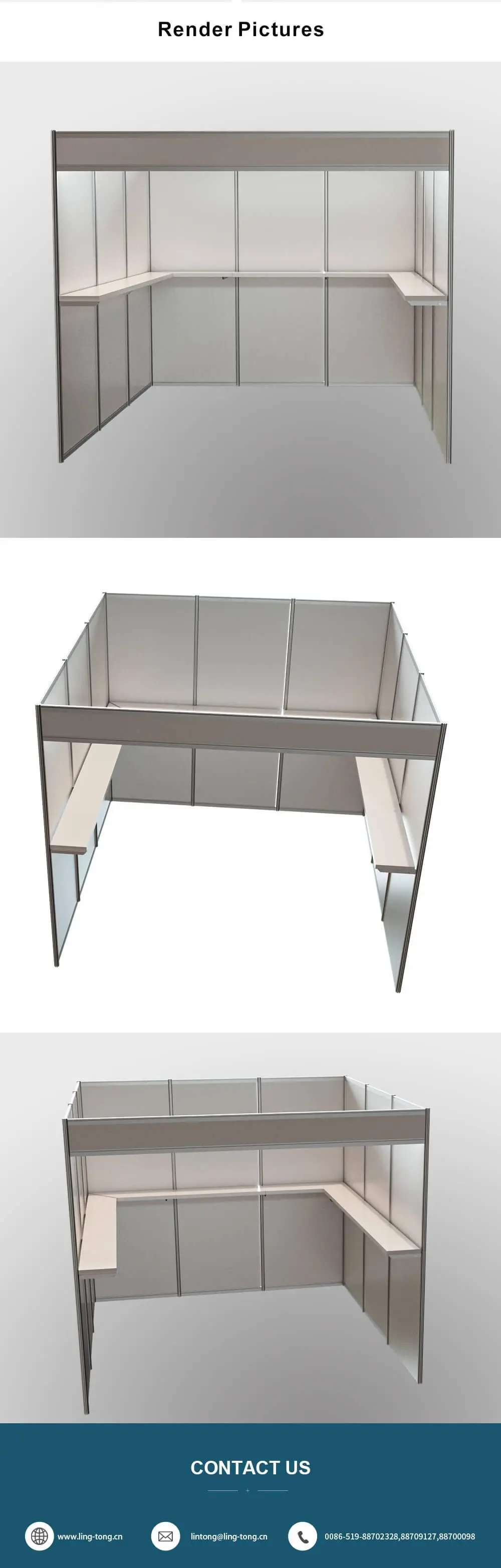 LT-E831 Wider Wings Shelf Bracket with Tension lock for Shell Scheme Booth - LINGTONG