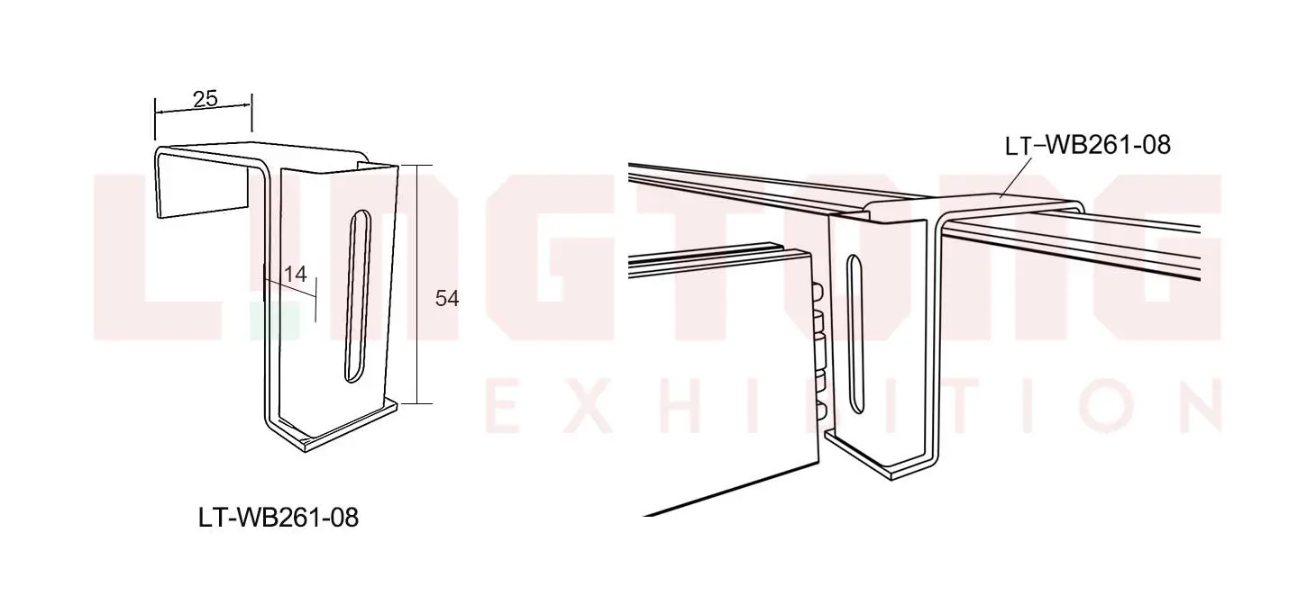 LT-WB261-08 Hanger Bracket for trade show booth displays Exhibition Partition Walls