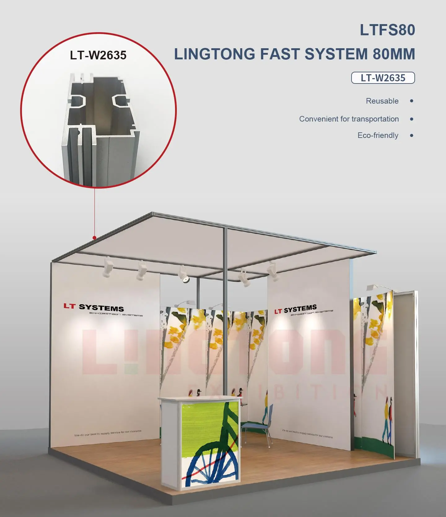 LT-W2635 Double Side Fabric/Panel Extrusion/80mm