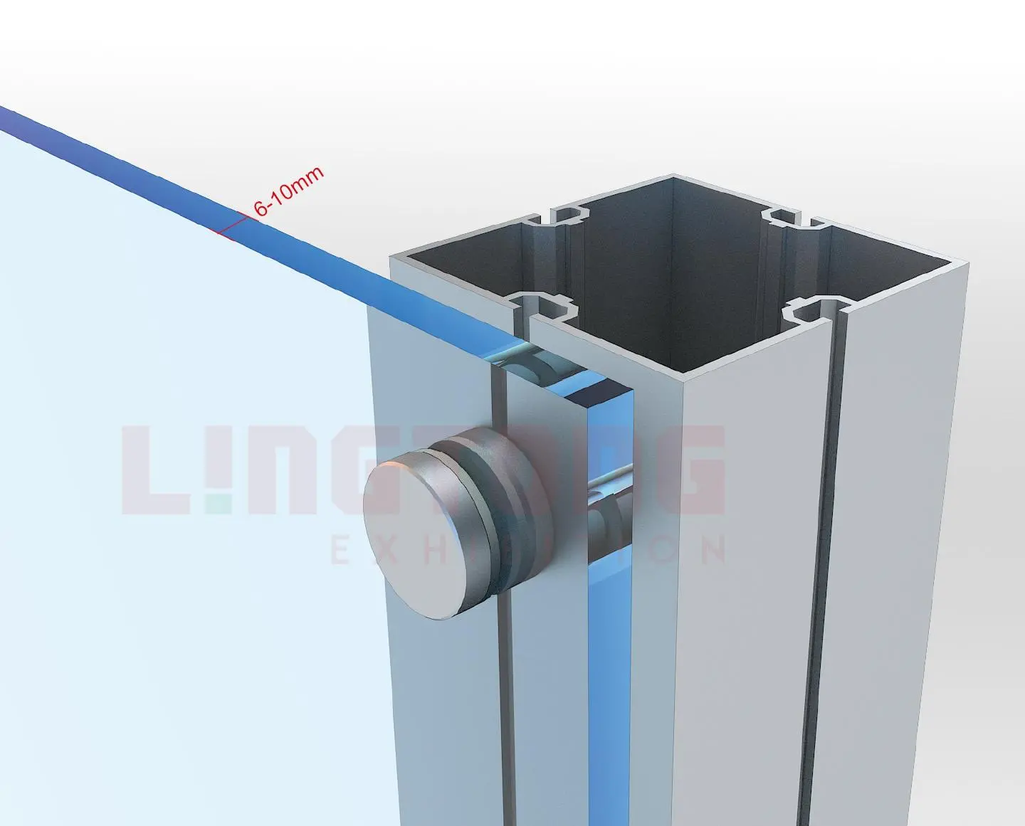 LT-ML1392 Glass/Panel Retainer For Display Background Wall