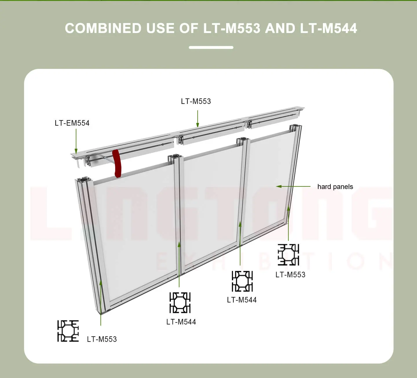 LT-M544 Square SEG Fabric Extrusion /40mm