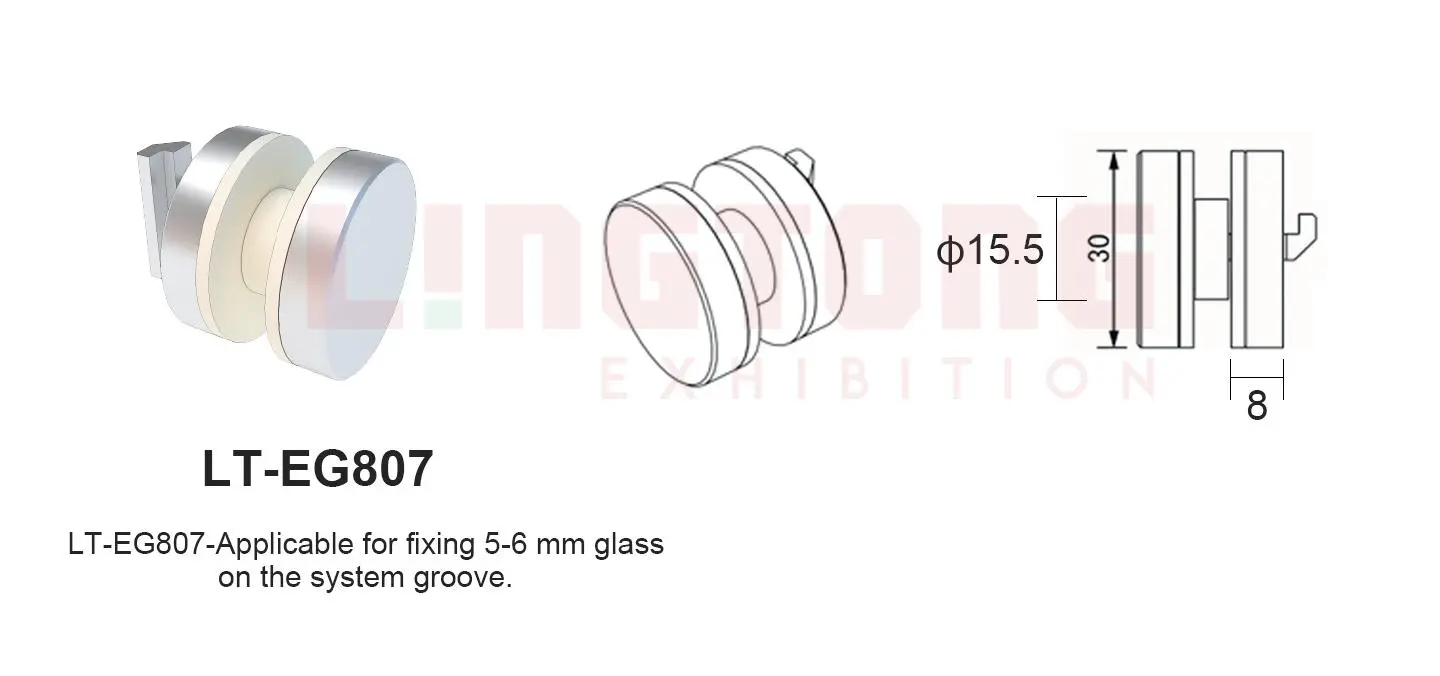 LT-ML1392 Glass/Panel Retainer For Display Background Wall