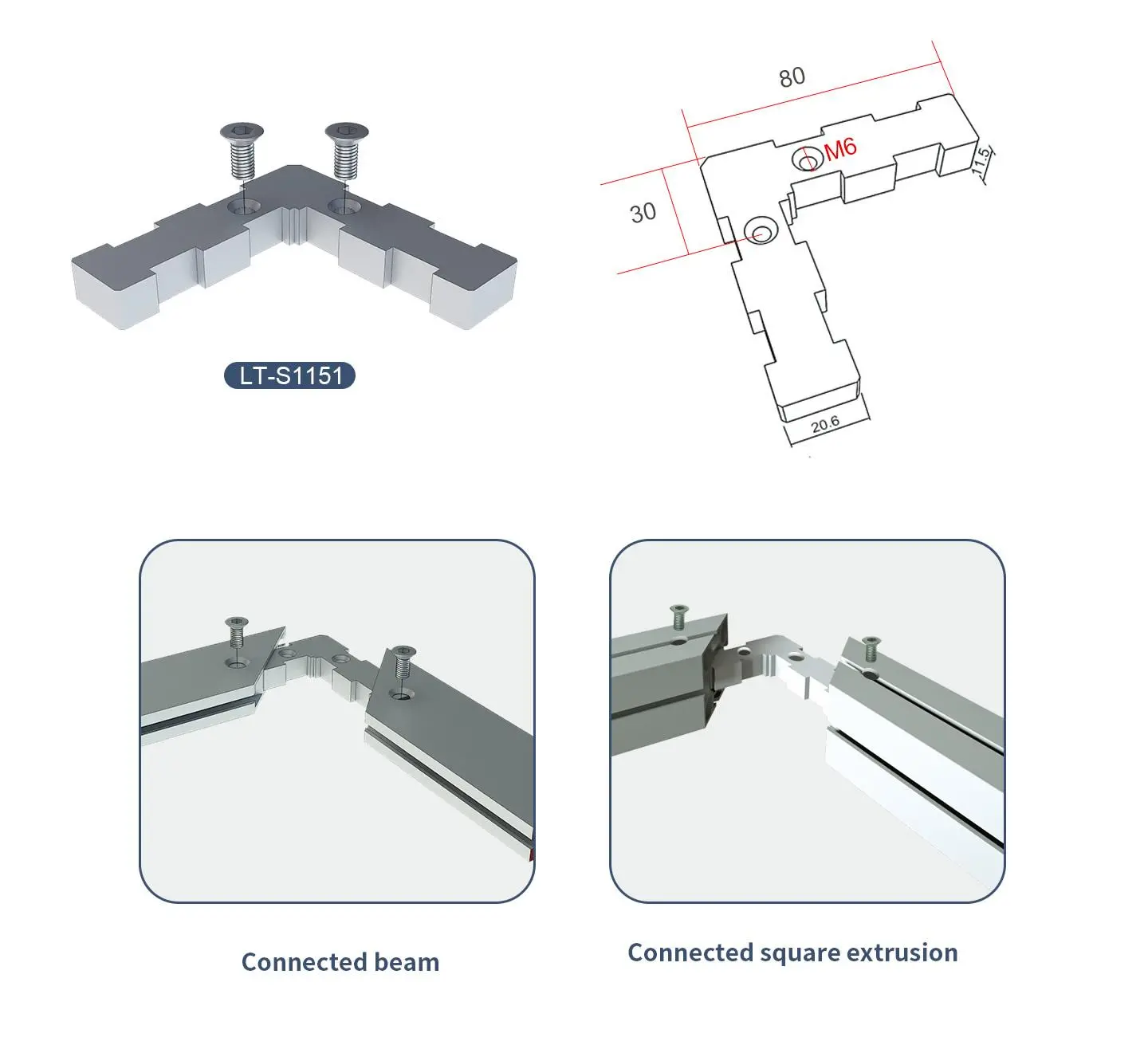 LT-S1151 Internal Corner Connector