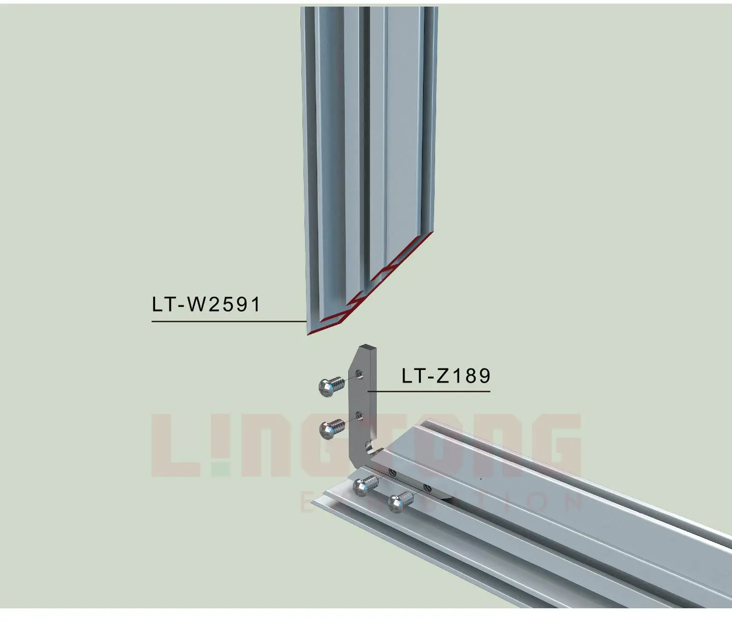 LT-W2591 Fabric Frame Extrusion for Fixing the SEG Fabric