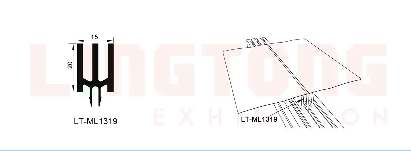 LT-ML1319 Plastic Track for Fixing SEG Fabric