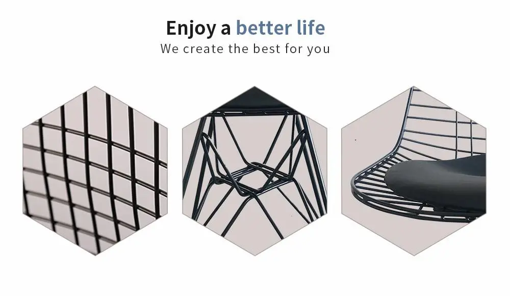 LT-ZET-11 Chrome Plated Solide Steel Wire Frame Chair with PU Cushion Seat