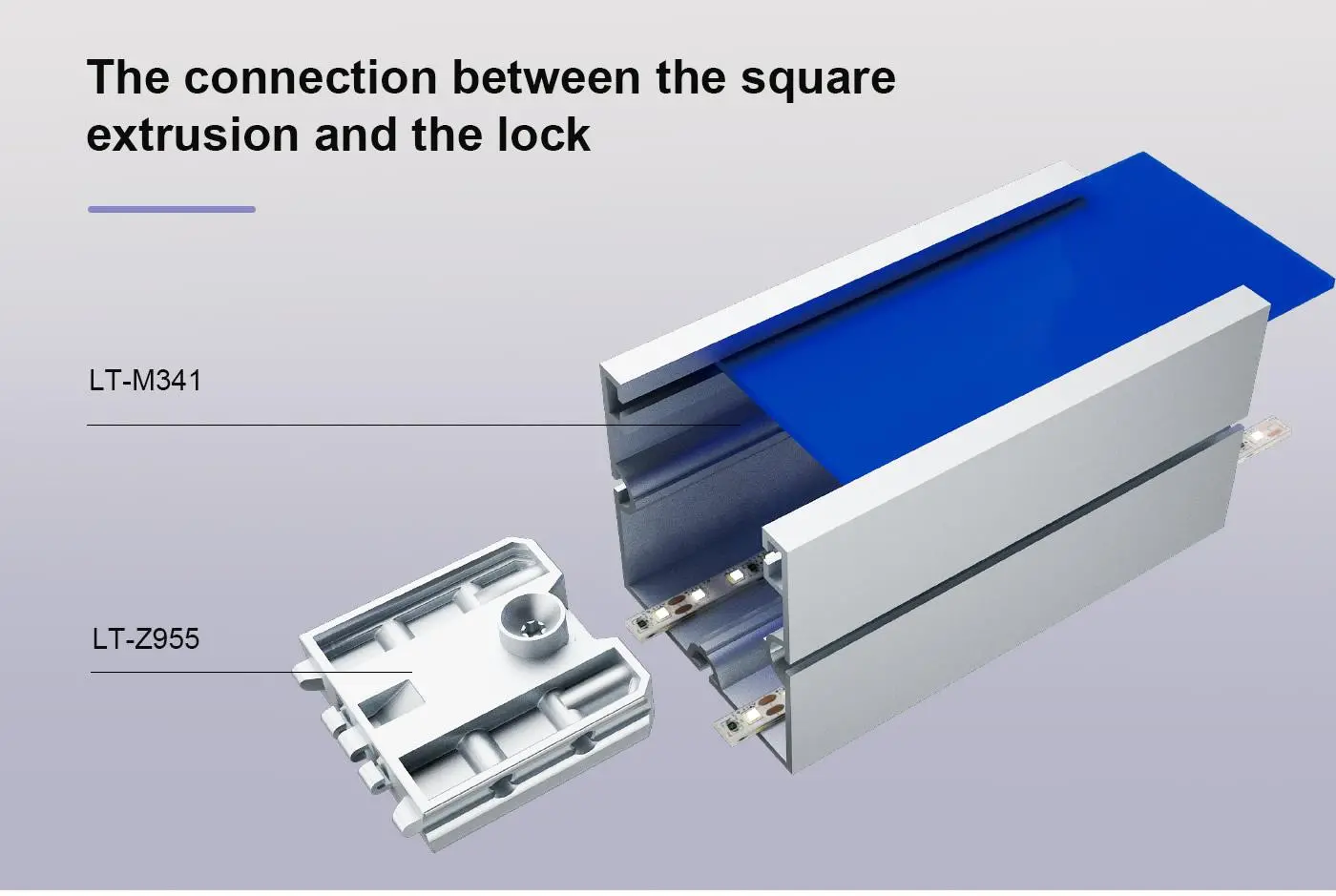 LT-M341 Open Square Extrusion/80mm For Modular Trade Show Booth