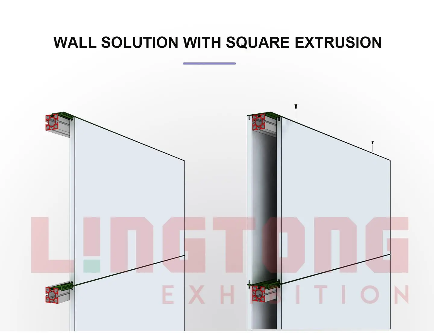 LT-M311 Square Extrusion/40mm For Aluminum Stand