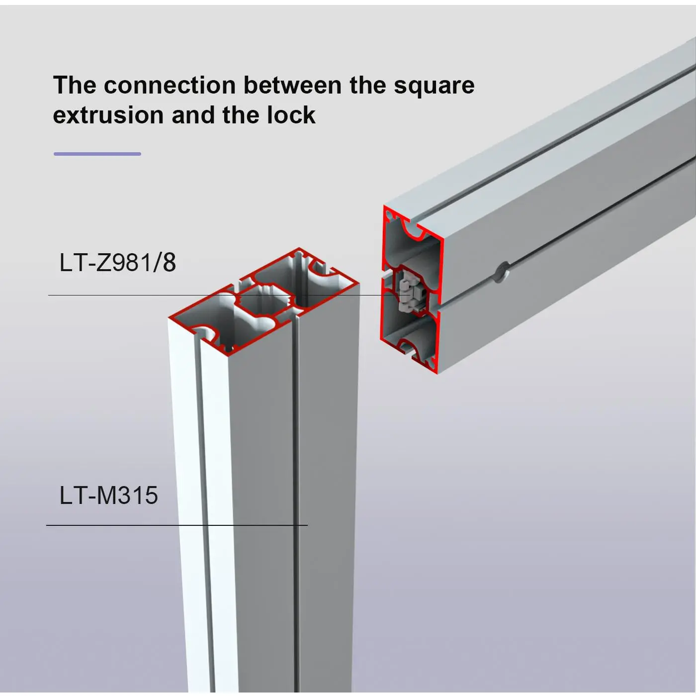 LT-M315 Beam Extrusion 40x80mm For Trade Show Stand