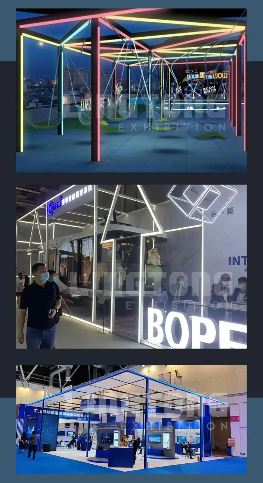 LT-M605A Open Square Extrusion/120mm For LED Lighting Stand