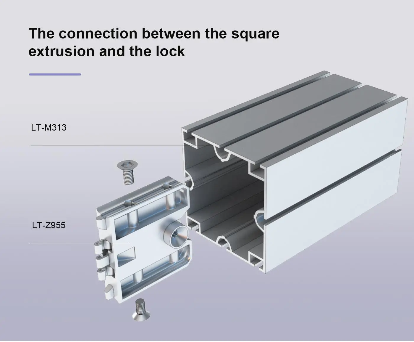 LT-M313 Square Extrusion/80mm For Booth Design
