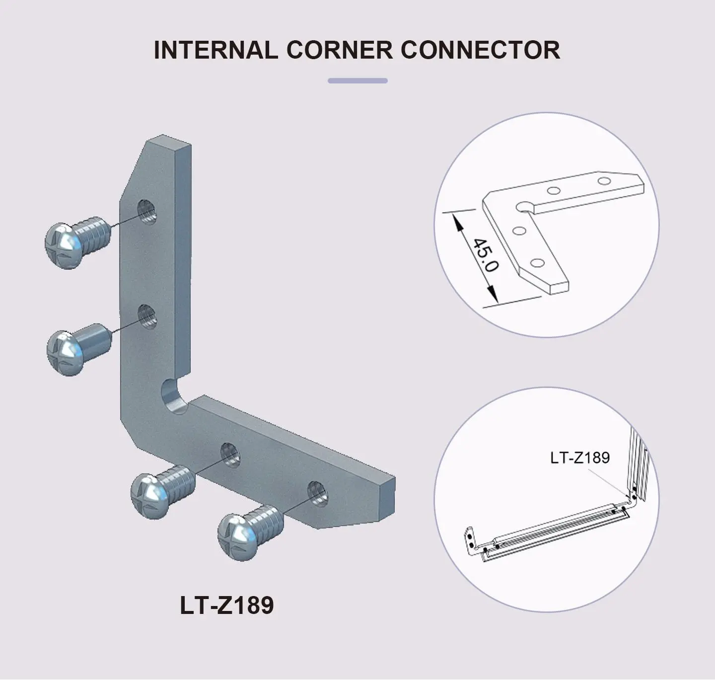 LT-Z189 Internal Corner Connector