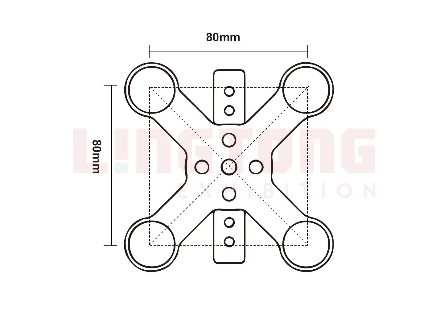 LT-E160404 Glass/Panel Retainer For Exhibition Backdrop Wall