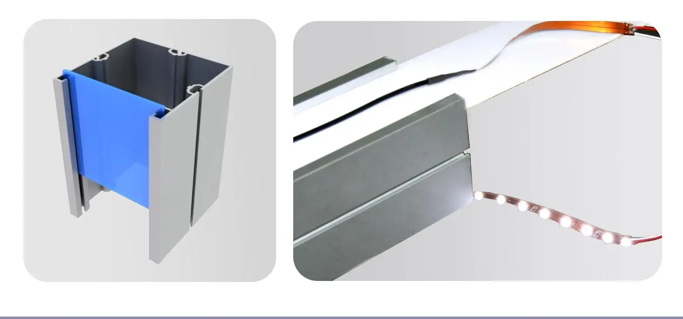 LT-M341 Open Square Extrusion/80mm For Modular Trade Show Booth