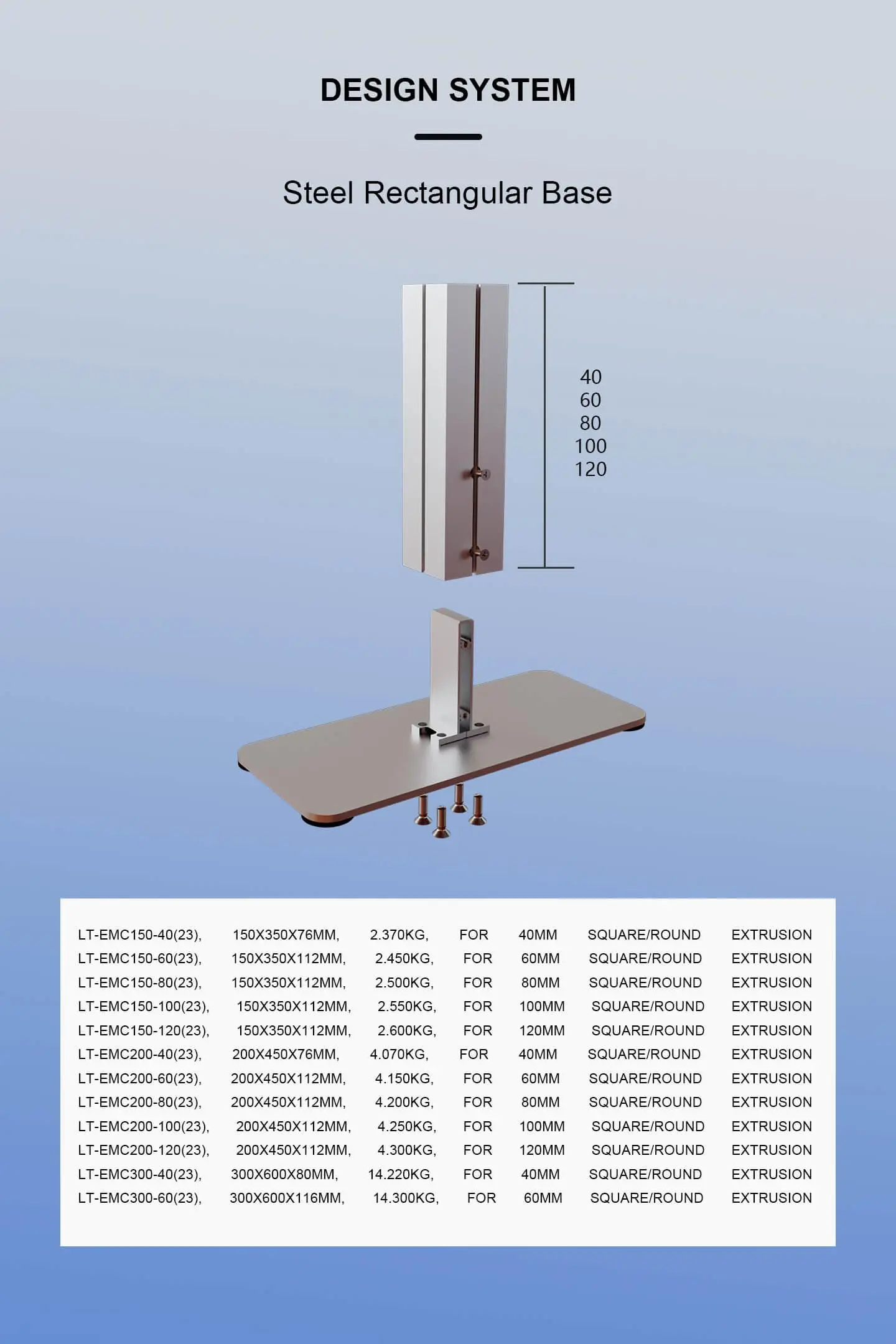 Steel Rectangular Base