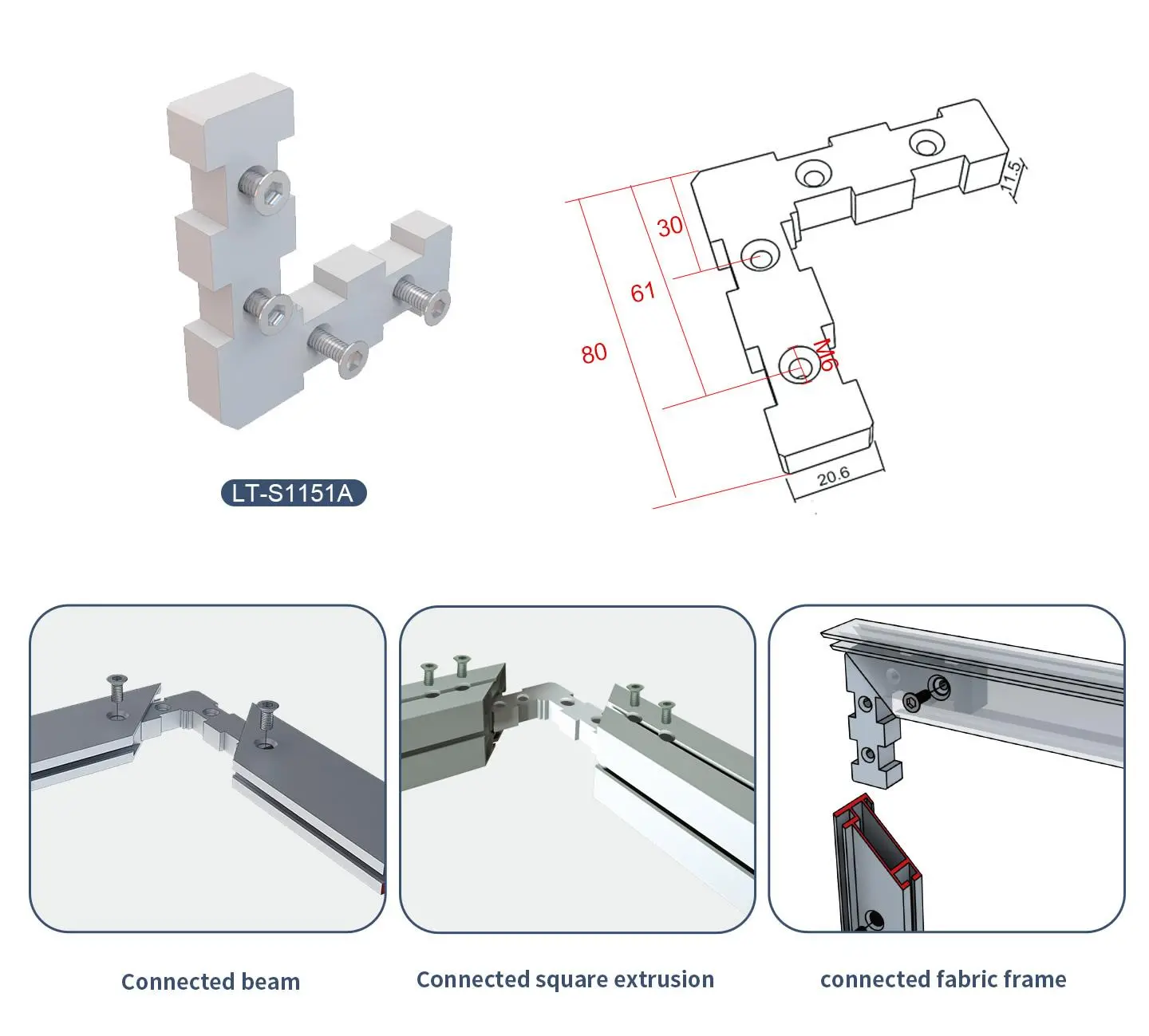 LT-S1151A Internal Corner Connector