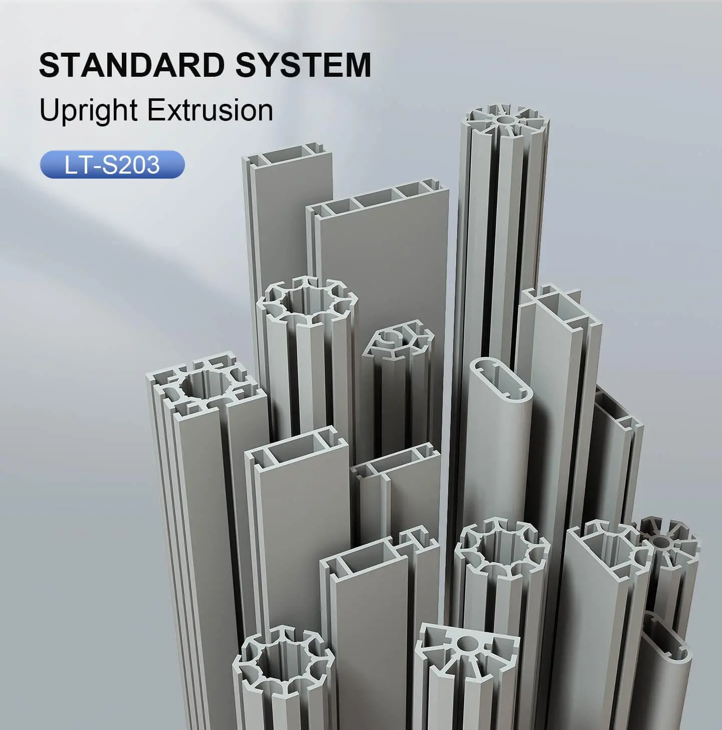 LT-S203 Upright Extrusion 135° display trade show aluminum profile