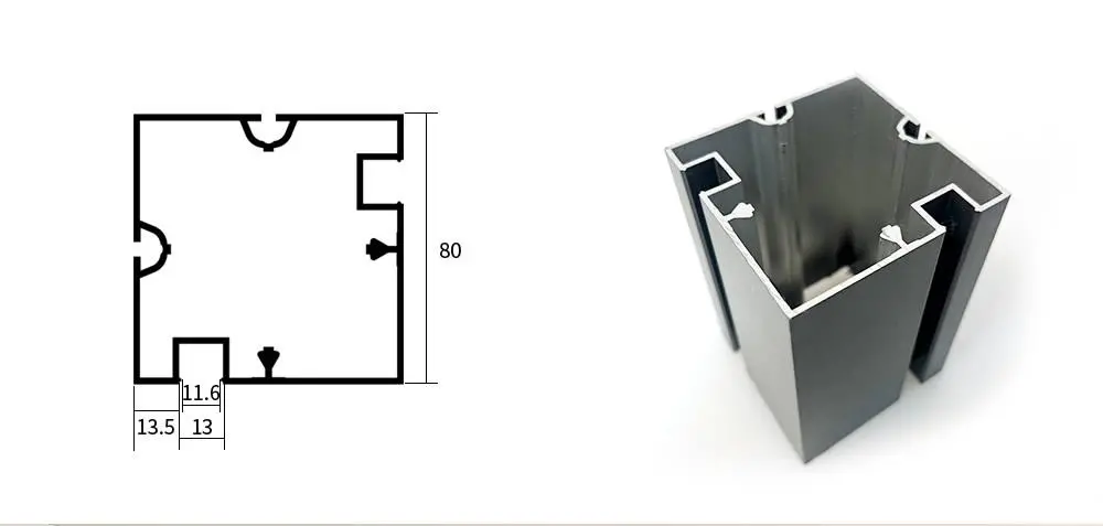 LT-AC1702 Square Extrusion/80mm For Exhibition Stand