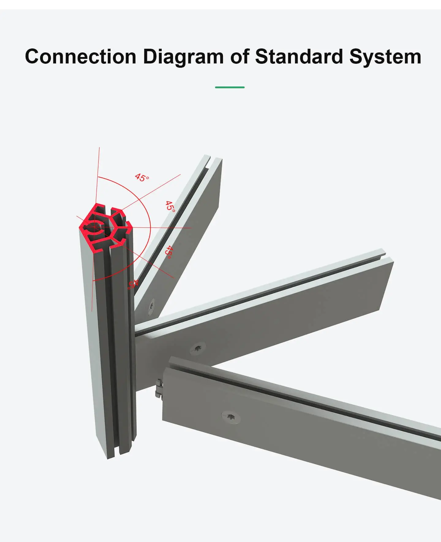 LT-S203 Upright Extrusion 135° display trade show aluminum profile