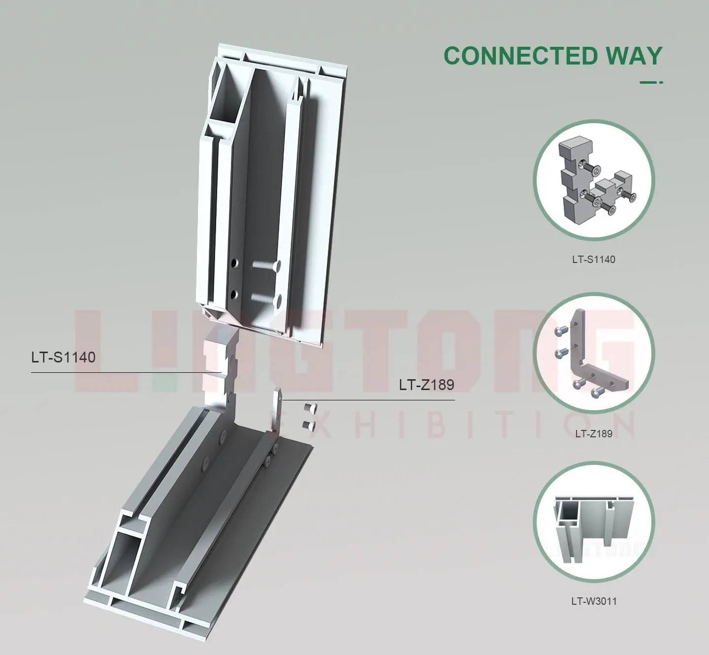 LT-W3011 Fabric Extrusion/80mm for Single Side Lightbox