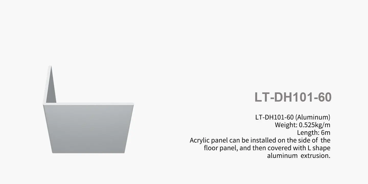 LT-DH101-60 Floor Covering Extrusion For Adjustable Rised Foot Floor System