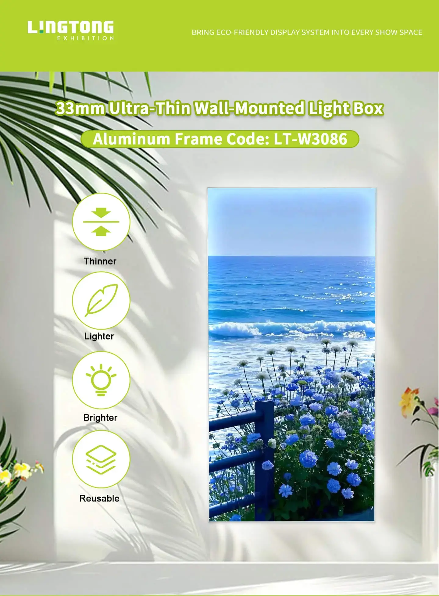LT-W3086 33mmUltra-Thin Wall-Mounted Light Box