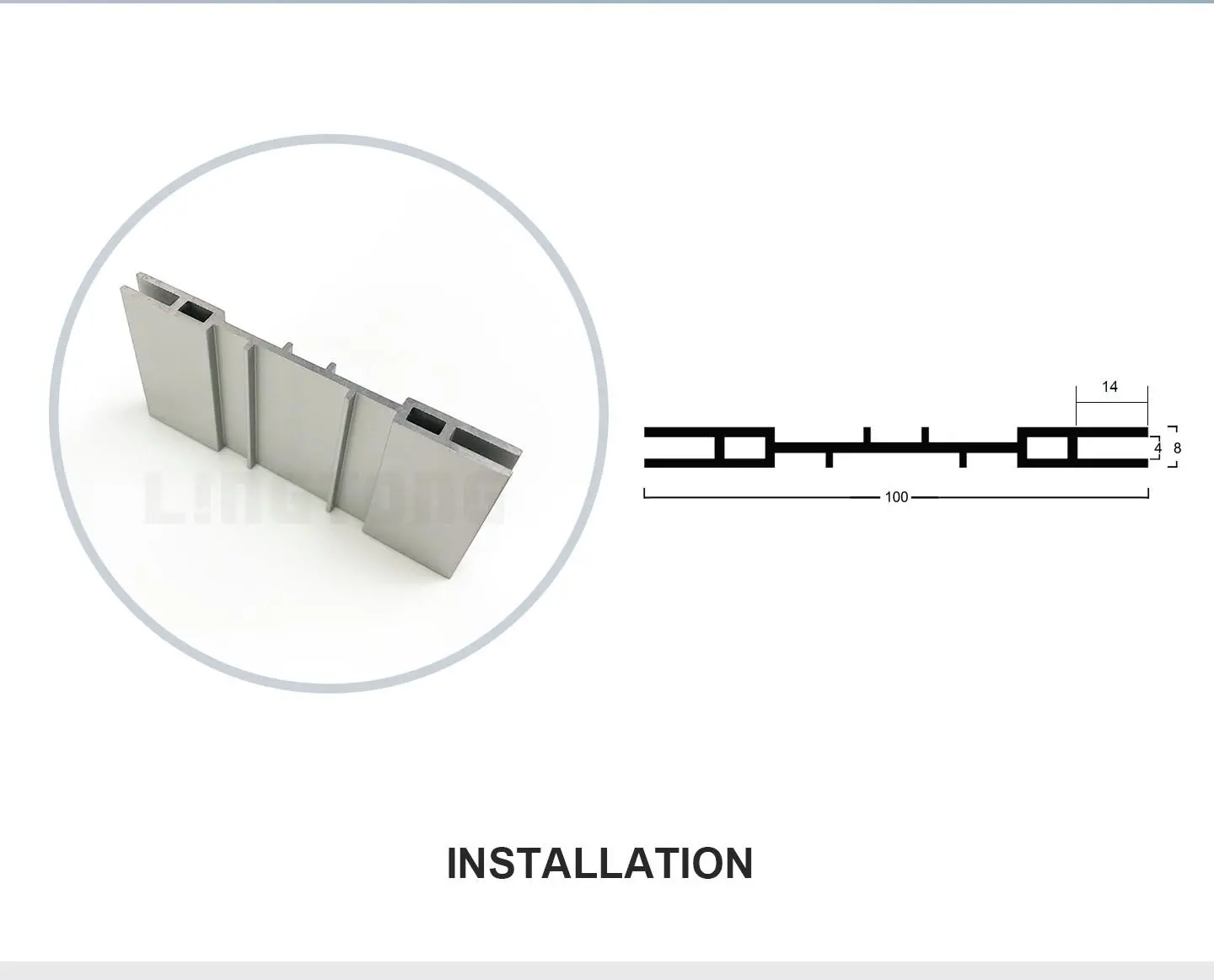 LT-W2559 Fabric Frame Extrusion/100mm  for SEG Fabric