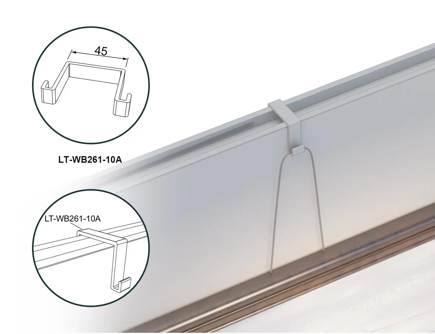 LT-WB261-10A Hook with double side for Messe Booth Exhibition partition walls