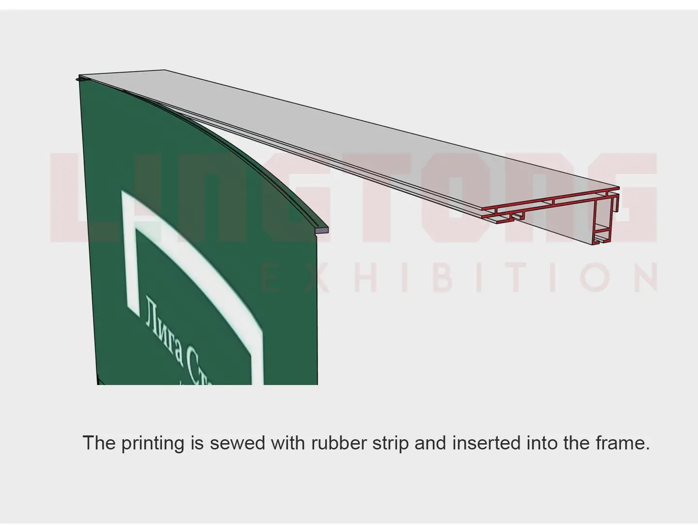 LT-W2596 Fabric Extrusion/140mm for Single Side Lightbox