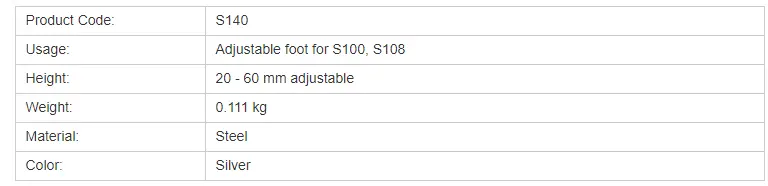 LT-S140 Adjustable Foot