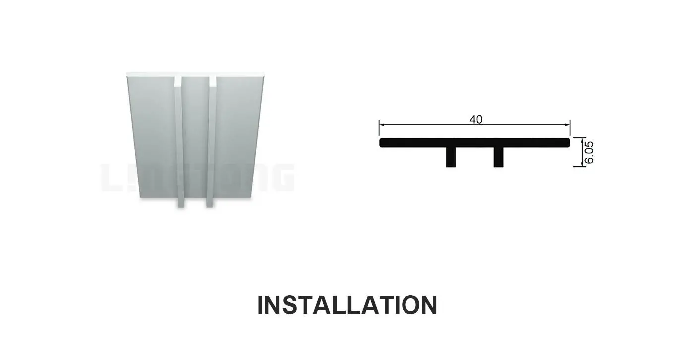 LT-W3037 Fabric Frame Extrusion/40mm for Fixing the SEG Fabric