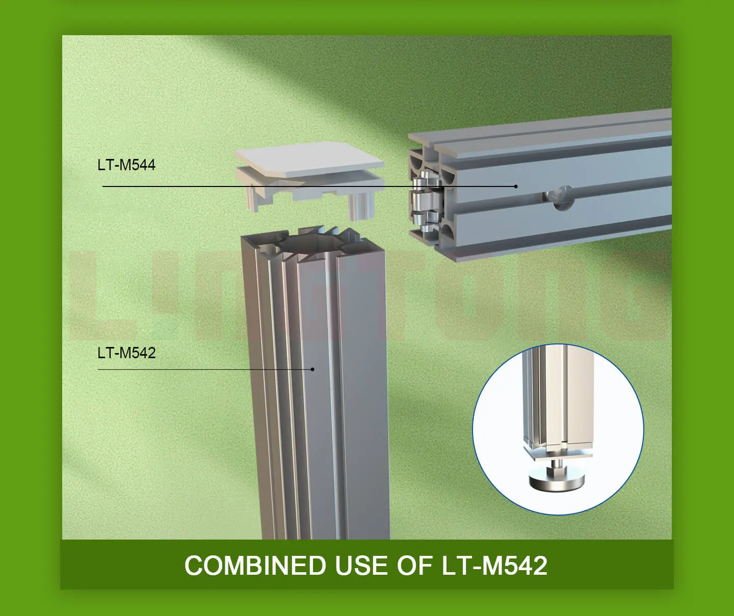 LT-M544 Square SEG Fabric Extrusion /40mm