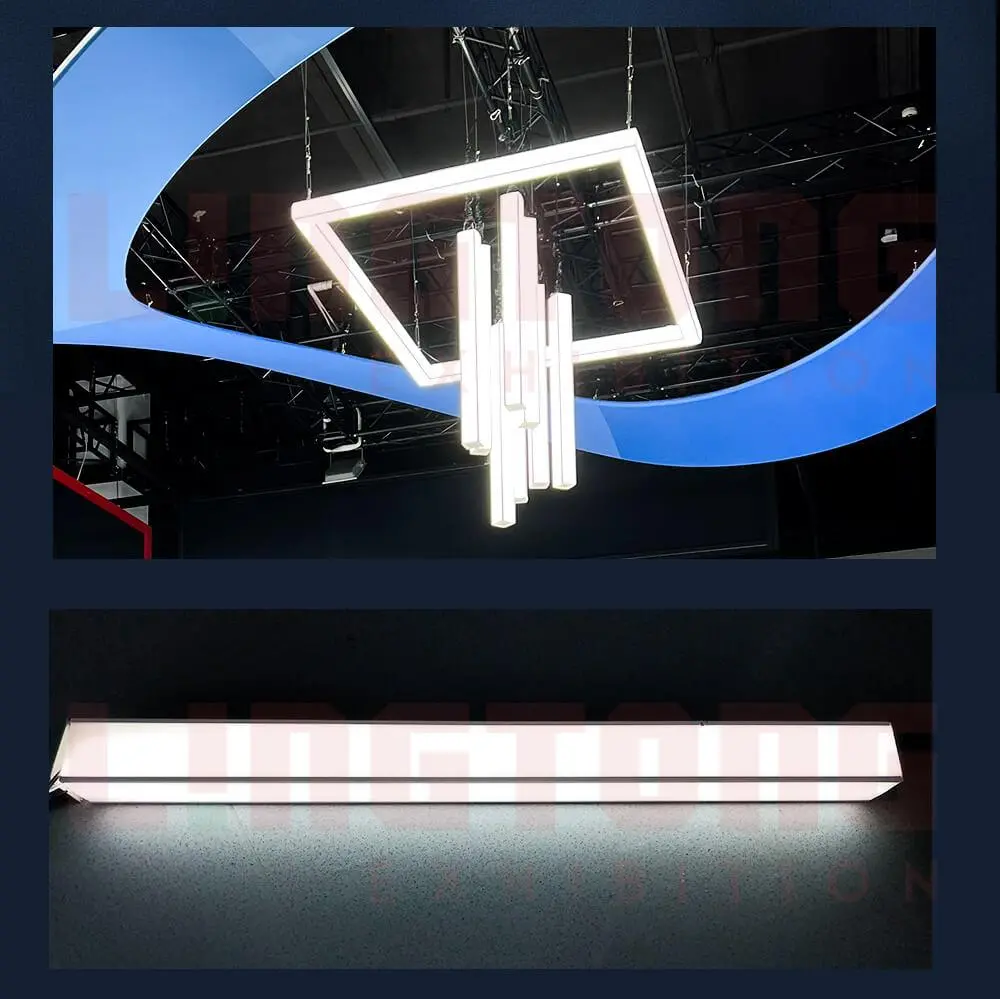 LT-DG930 80mm Square Extrusion four sides open with Led Strips on Four Sides