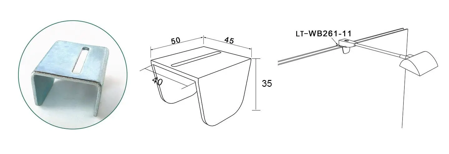 LT-WB261-11 Hanger Bracket for Arm Light for Exhibition Partition Walls