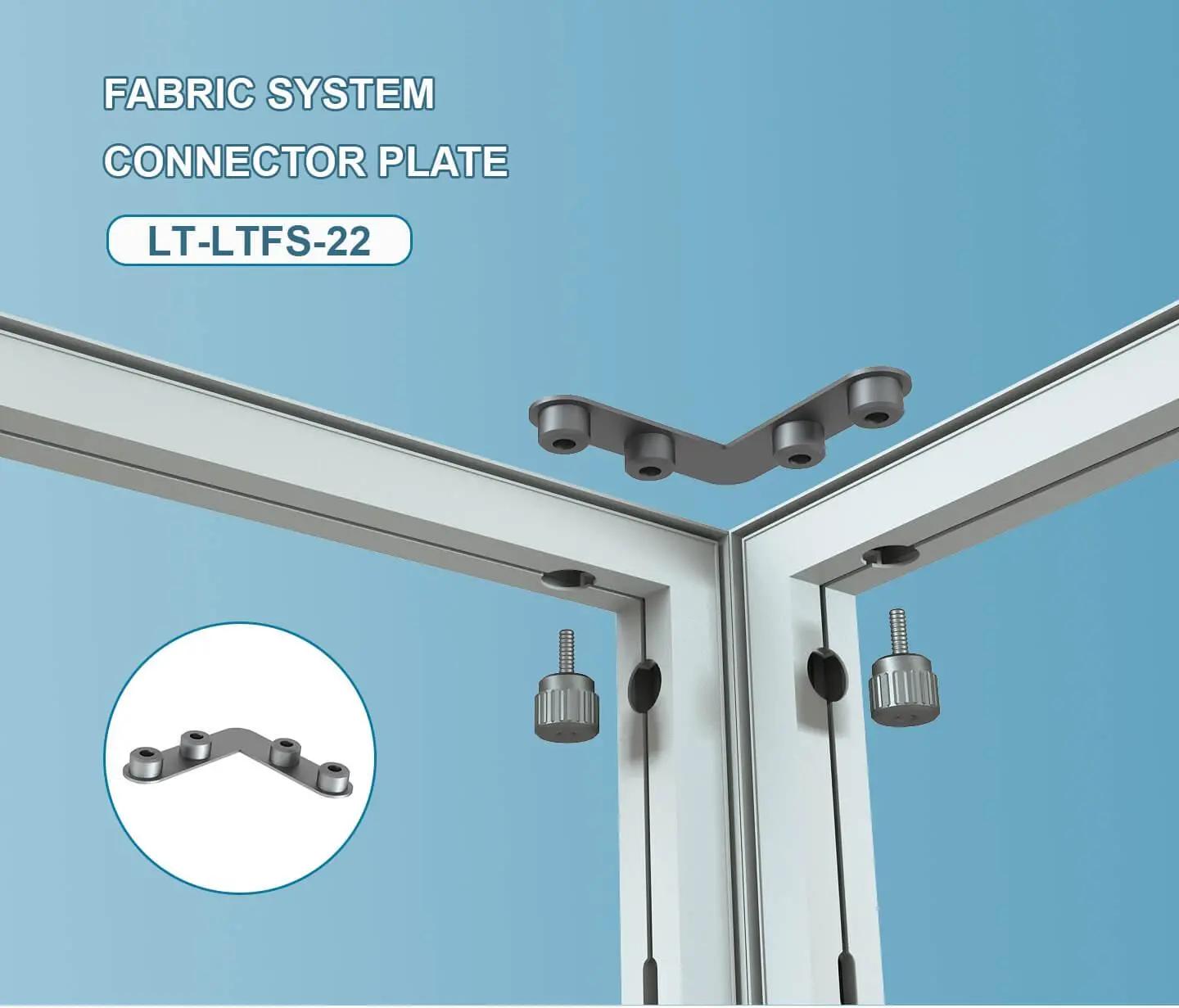 LT-LTFS-22 L Shape Flat connector Toolless Connector for Fast Wall System