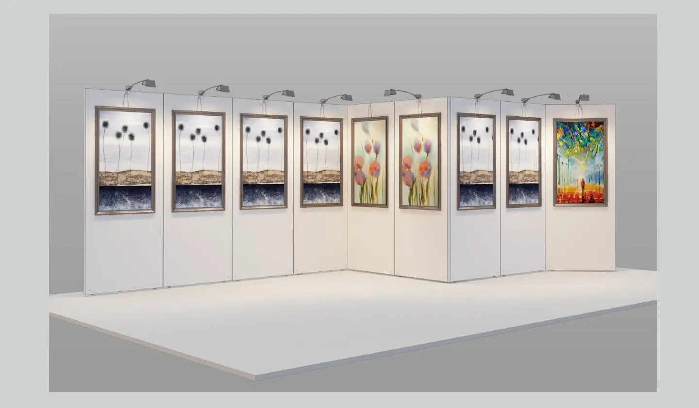 LT-WB261-17 Connecting Post /60° For Modular Exhibition Backdrop Wall